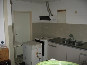 De keuken is bijna leeg